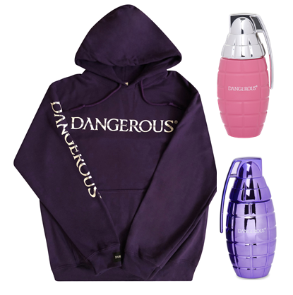 Purple Hoodie Pink &amp; Purple Perfume Grenade  $125