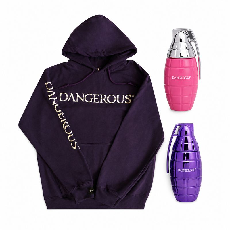 Purple Hoodie Pink &amp; Purple Perfume Grenade  $130