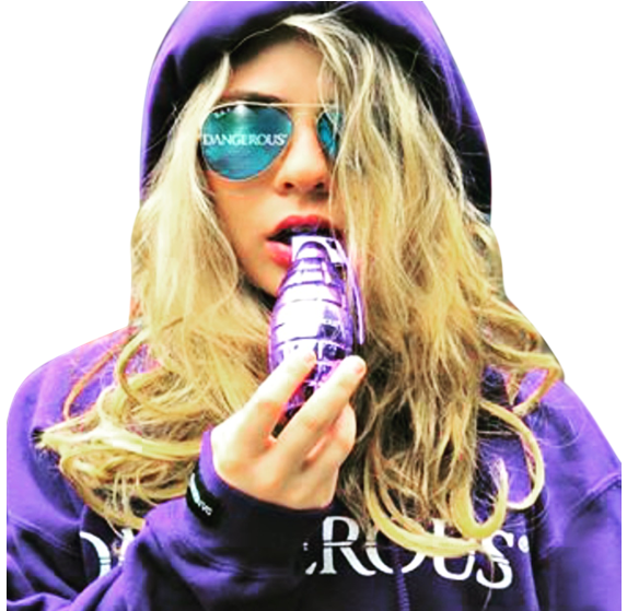 Purple Hoodie Pink &amp; Purple Perfume Grenade  $130