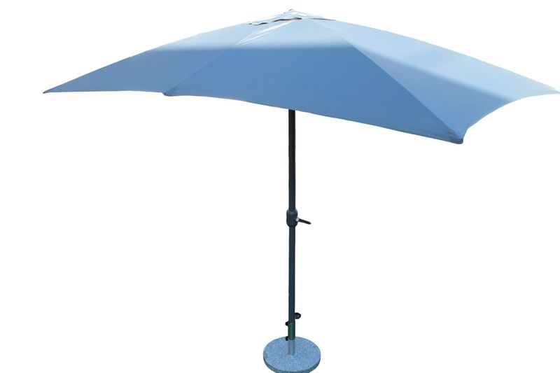 Sonnenschirm in Sandweiß mit Sonnenschirmständer