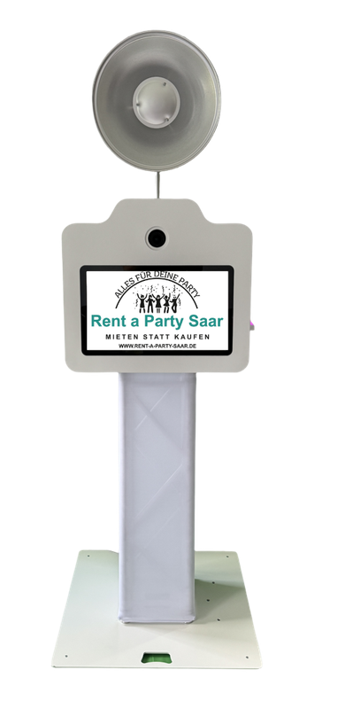 Fotobox–Business inkl. Rückwand, Accessoires, ab 300 Ausdrucke & Auf- und Abbau