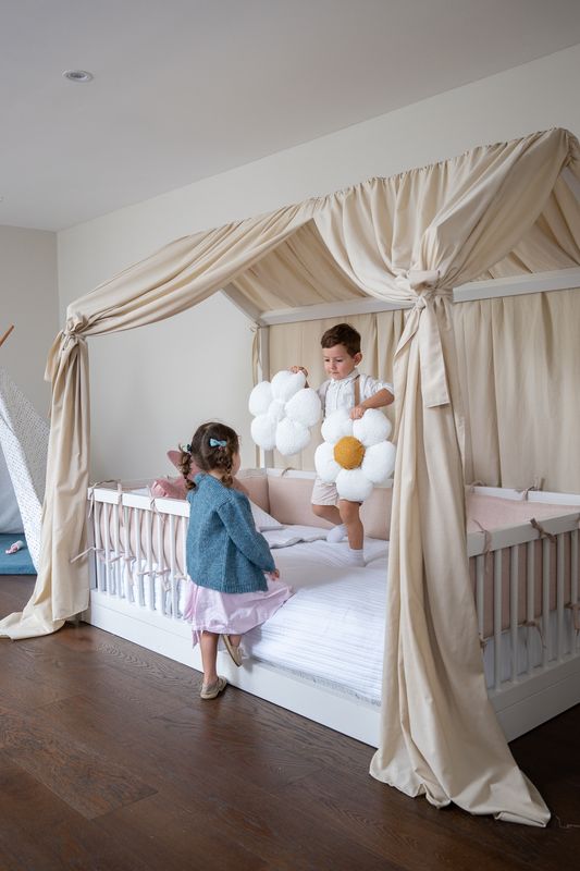 Velo para cama imperial montessori de casita