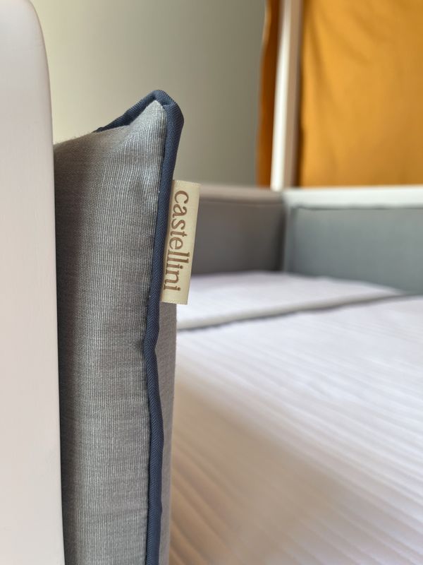 Bumper Grey doble relleno para cama imperial