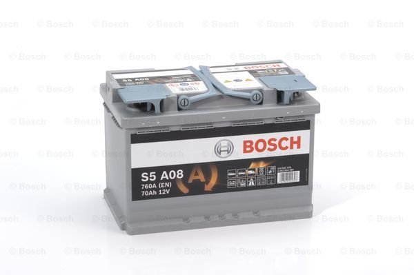 Start stop AGM batterij Bosch 12V 70Ah 0092S5A080 S5A08/*Lood9.25