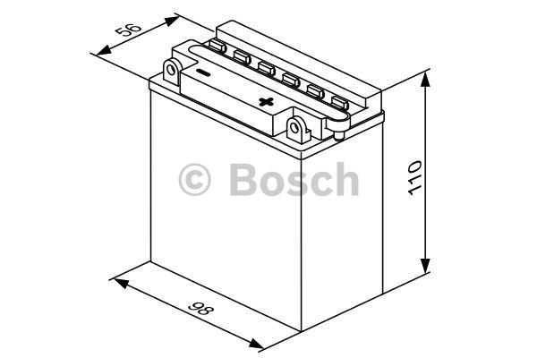 Start batterij Bosch 12V 3AH 0092M4F160