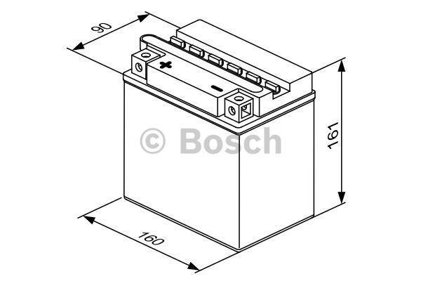 Start batterij Bosch 12V 16AH 0092M4F390