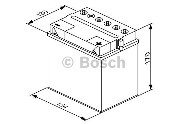 Start batterij Bosch 12V 30AH 0092M4F540
