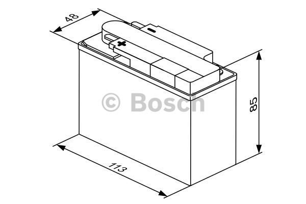 Start batterij Bosch 12V 2,3AH 0092M60030