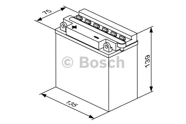 Start batterij Bosch 12V 9AH 0092M4F250