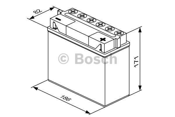 Start batterij Bosch 12V 19AH 0092M4F450