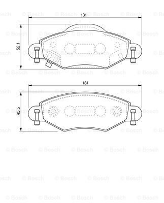 BOSCH Remblokkenset, schijfrem 0986424788