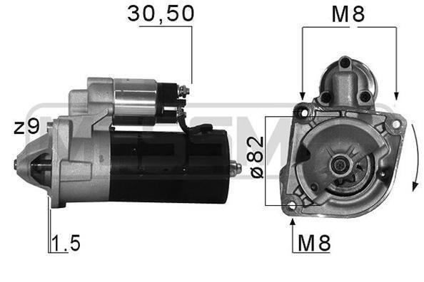 Starter Citroen Fiat Peugeot BOSCH 0001109300  0986021640 0001115079 DRS3967