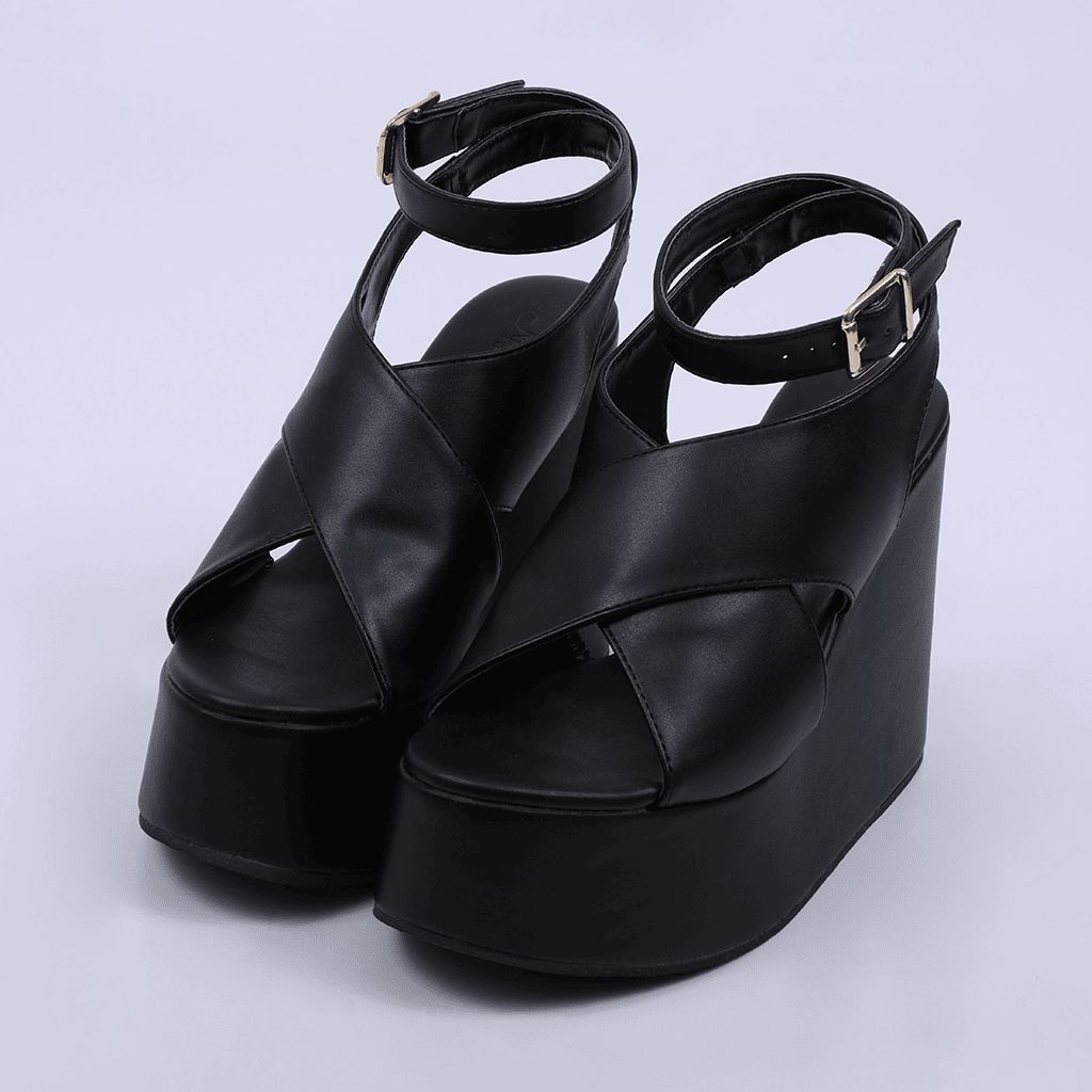 York - Crisscross Wedge Sandal