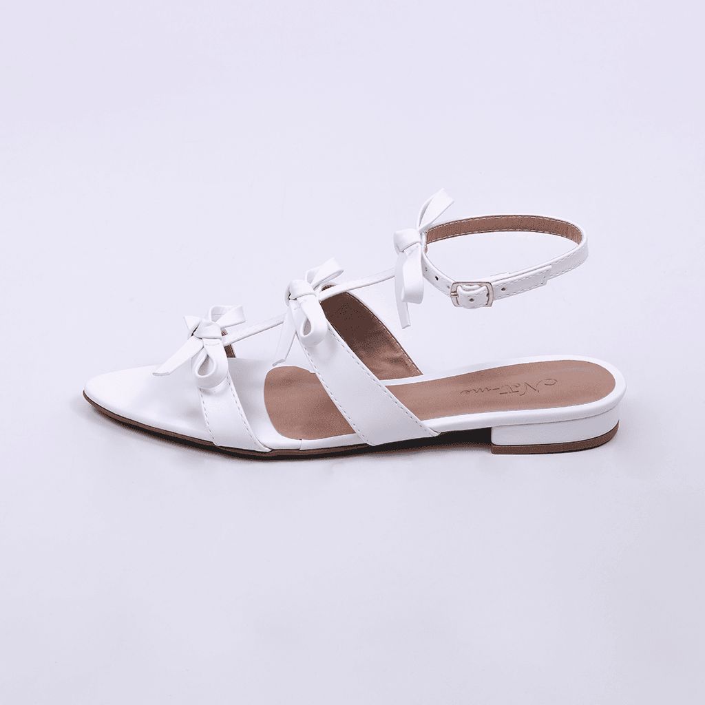 Lynn - Bow Strap Flat Sandal