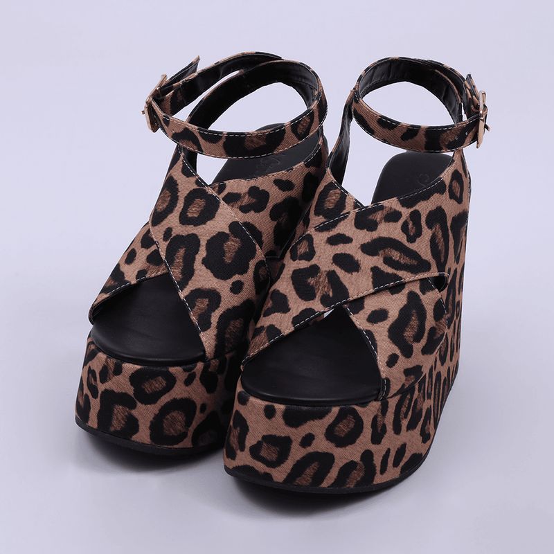York - Crisscross Wedge Sandal