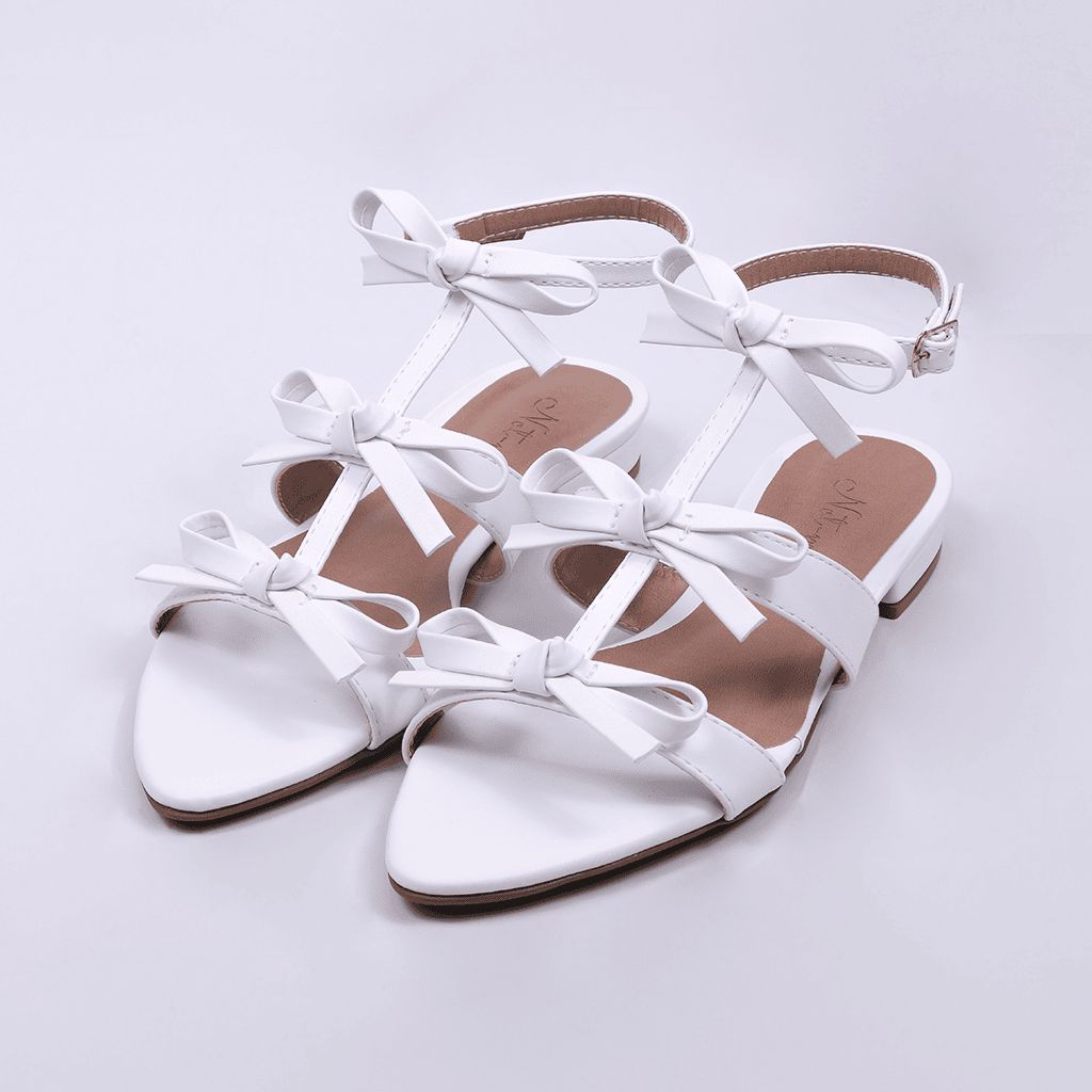 Lynn - Bow Strap Flat Sandal