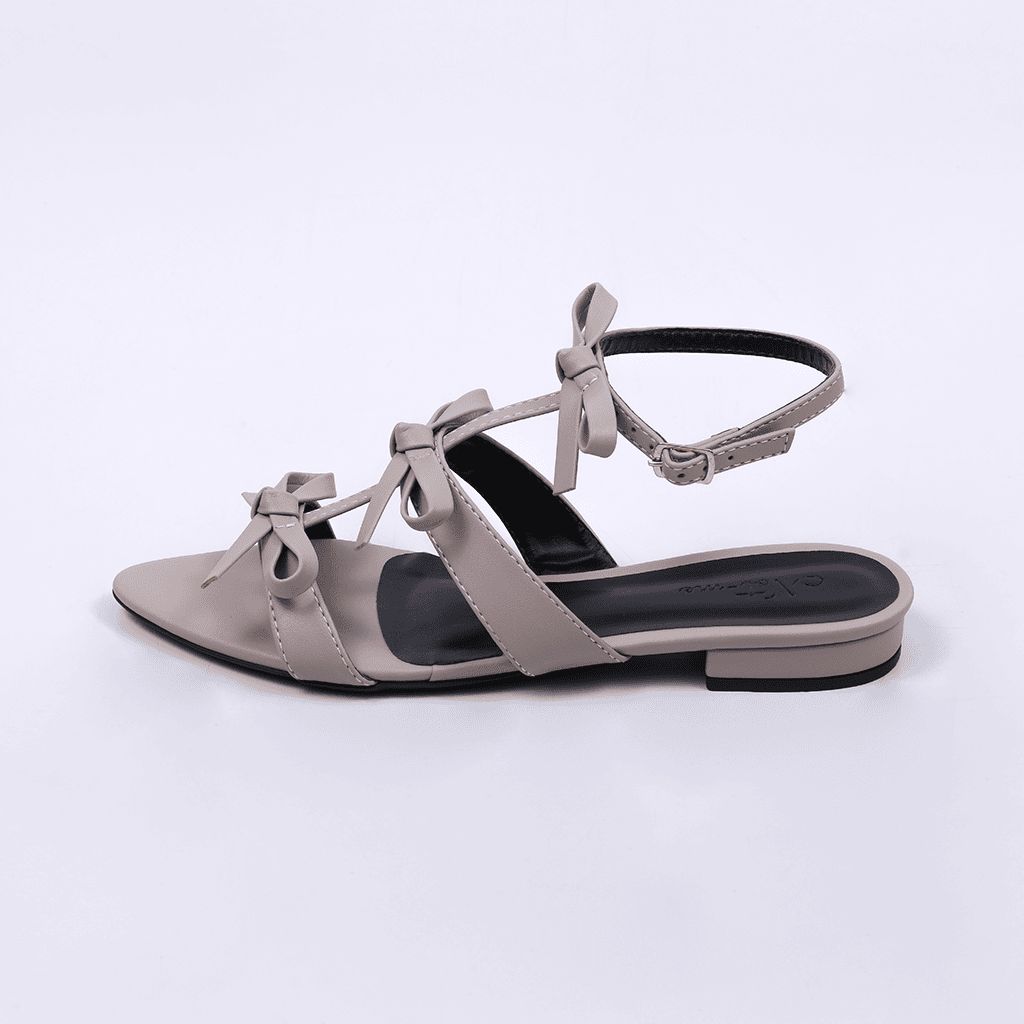 Lynn - Bow Strap Flat Sandal