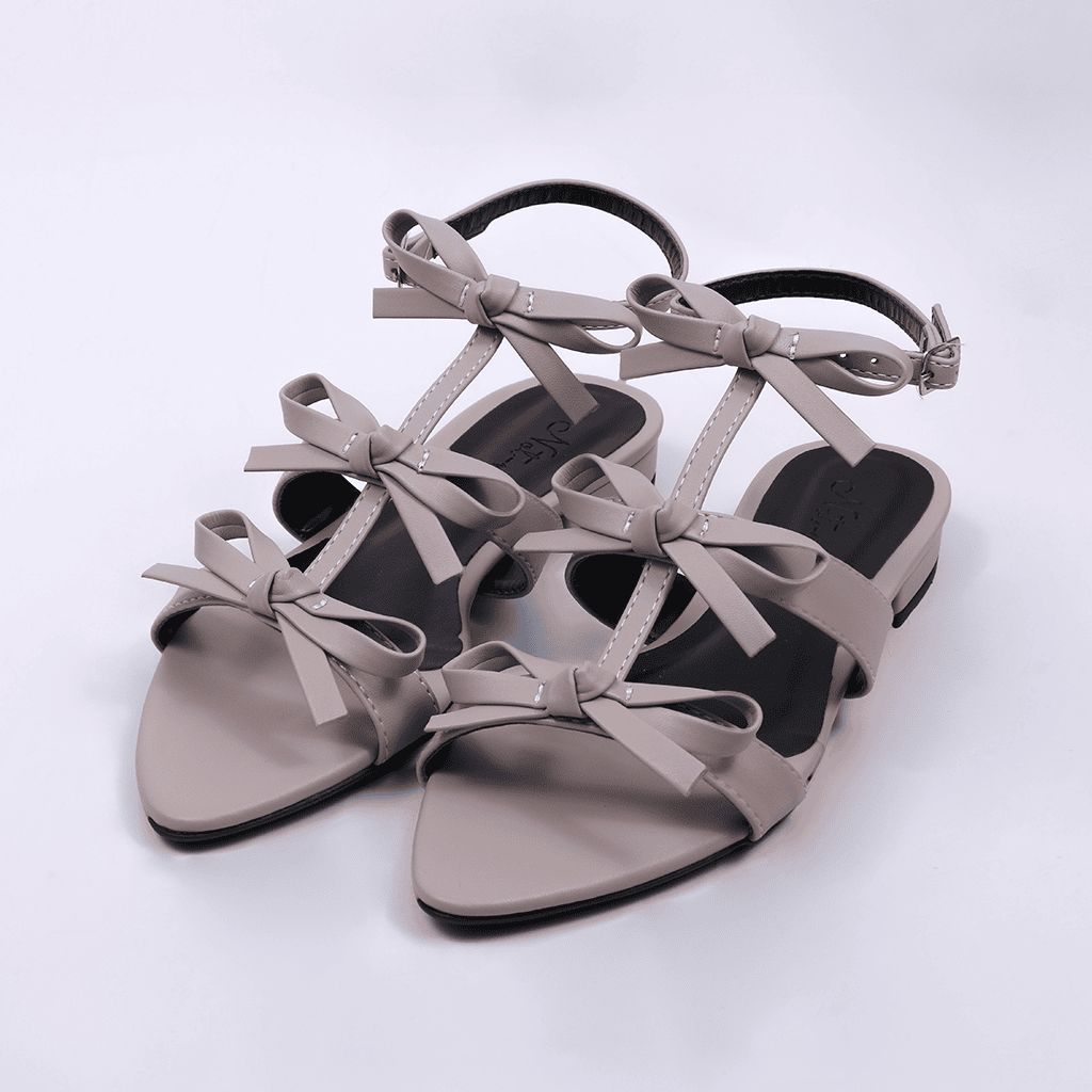 Lynn - Bow Strap Flat Sandal