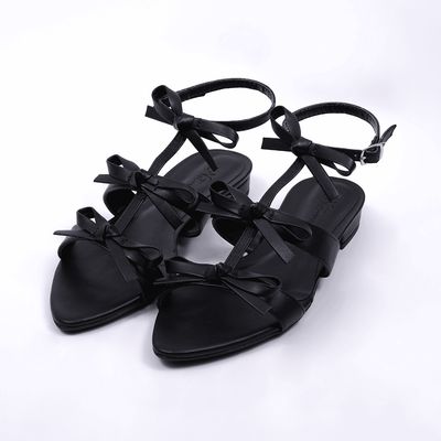 Lynn - Bow Strap Flat Sandal