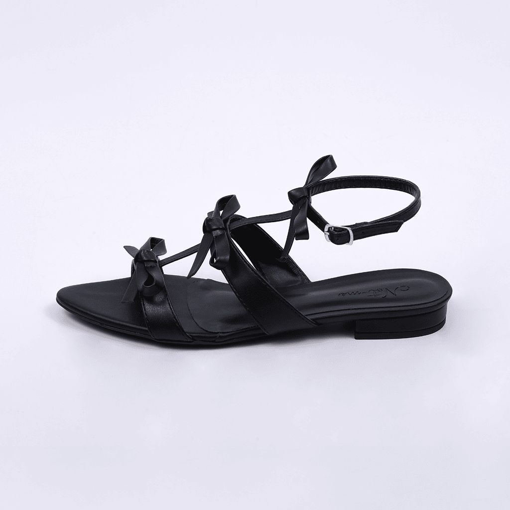 Lynn - Bow Strap Flat Sandal