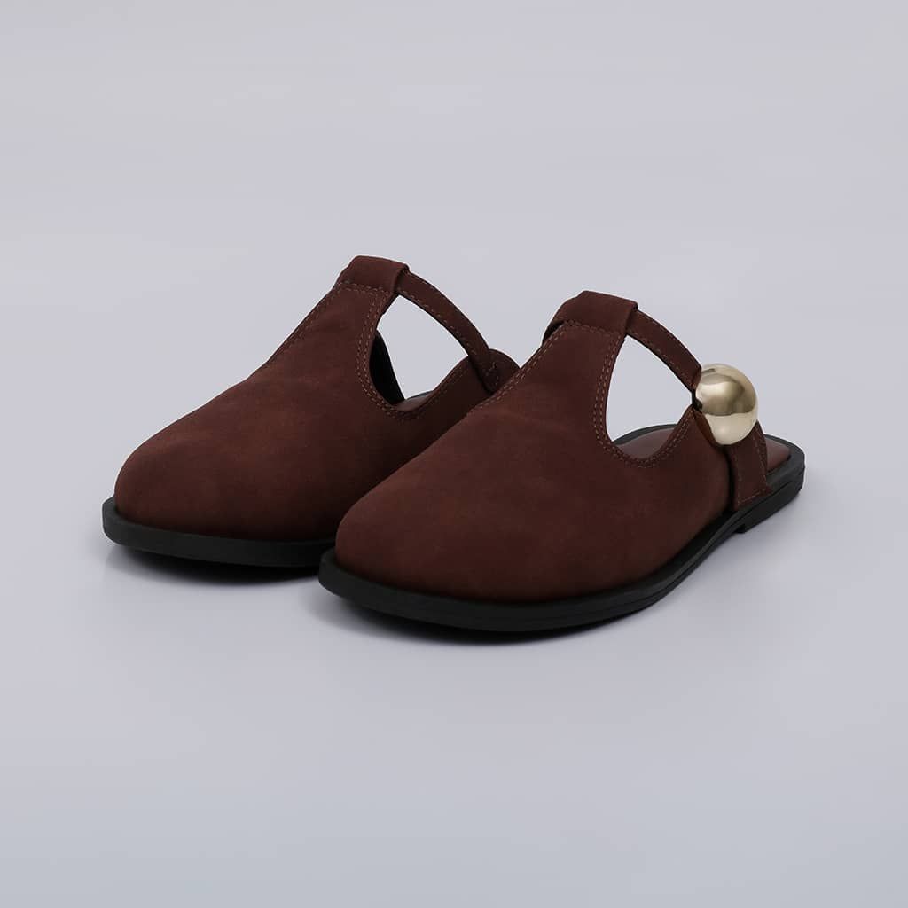 Selene - Suede Flat Mule