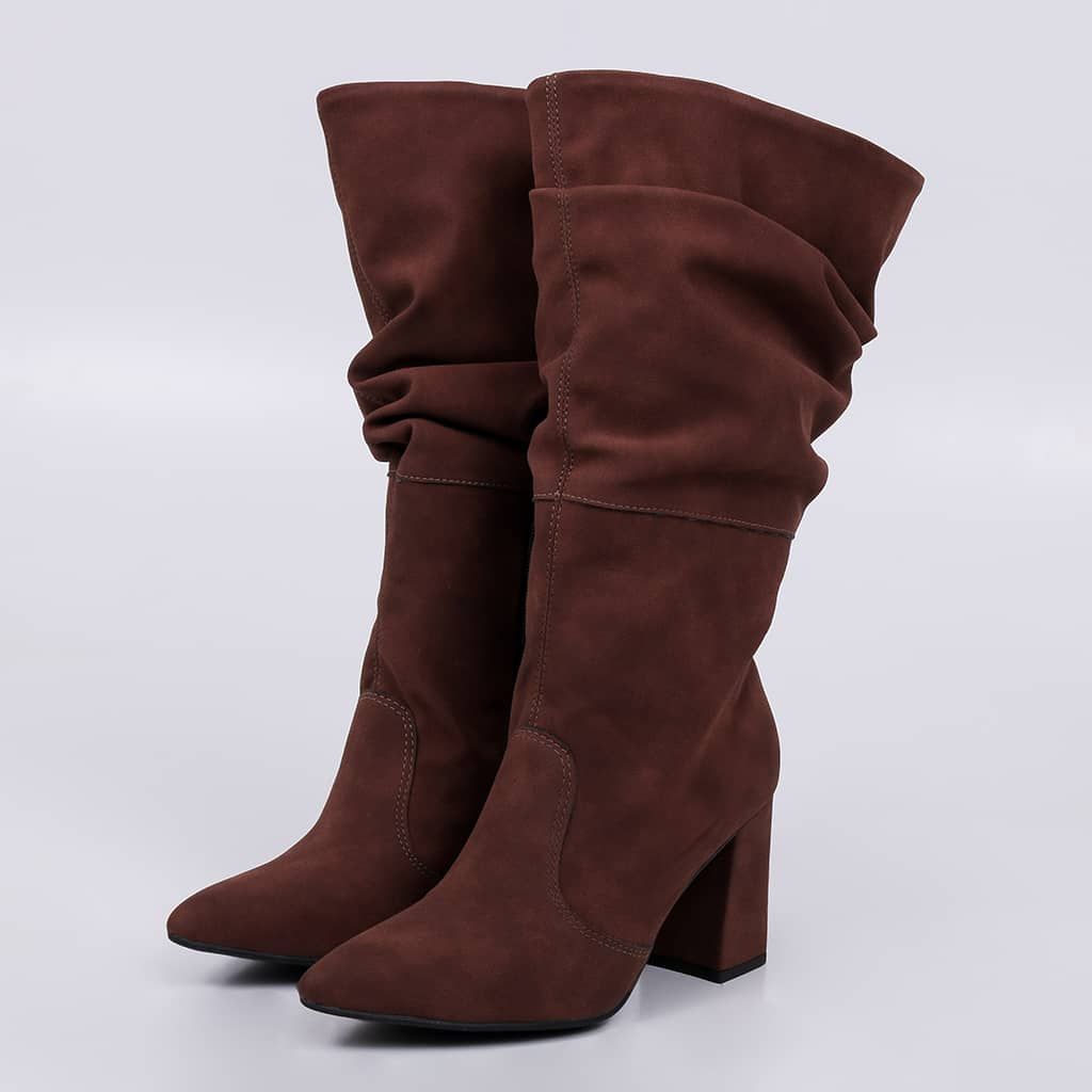 Europa - Suede Slouch Block Boot