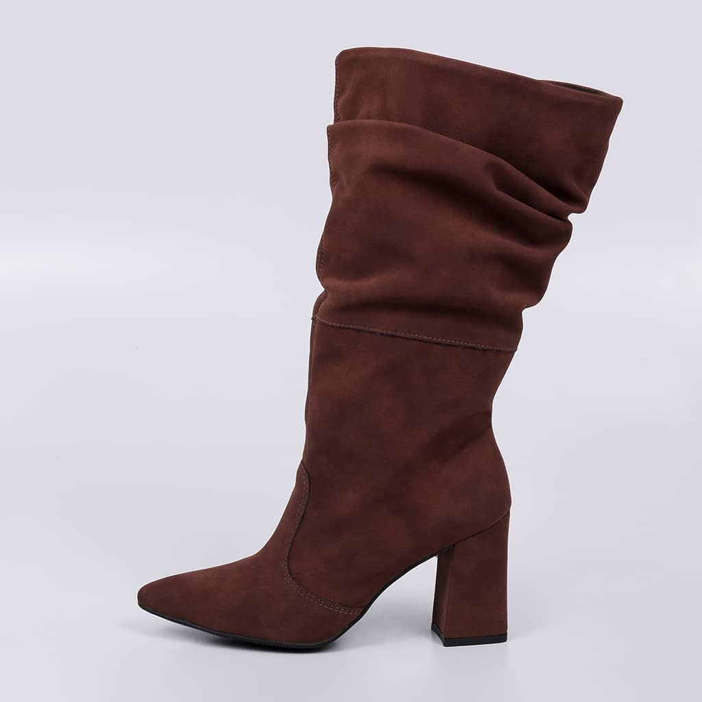 Europa - Suede Slouch Block Boot