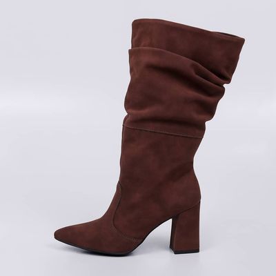 Europa - Suede Slouch Block Boot