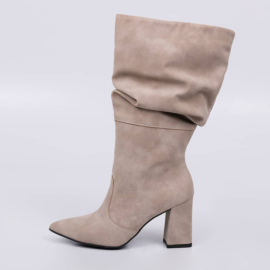 Europa - Suede Slouch Block Boot