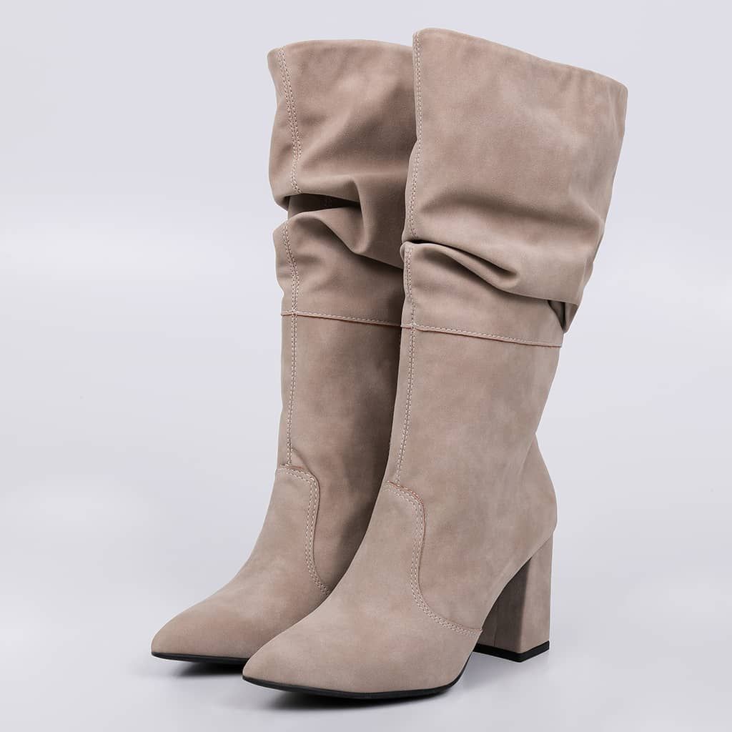 Europa - Suede Slouch Block Boot