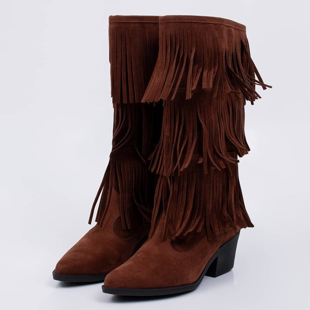 West - Suede Western Fringe Boot