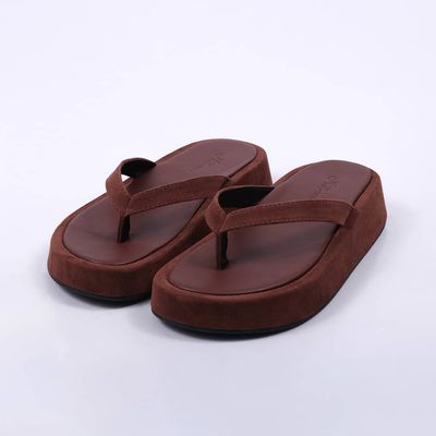 Buzios - Suede Flat Thong Sandal