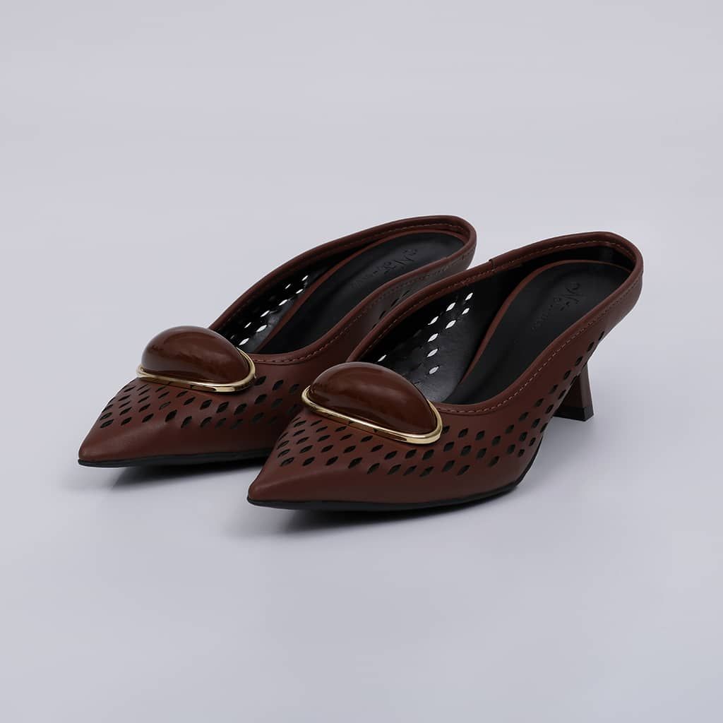 Porto - Cutout Kitten Mule Pump