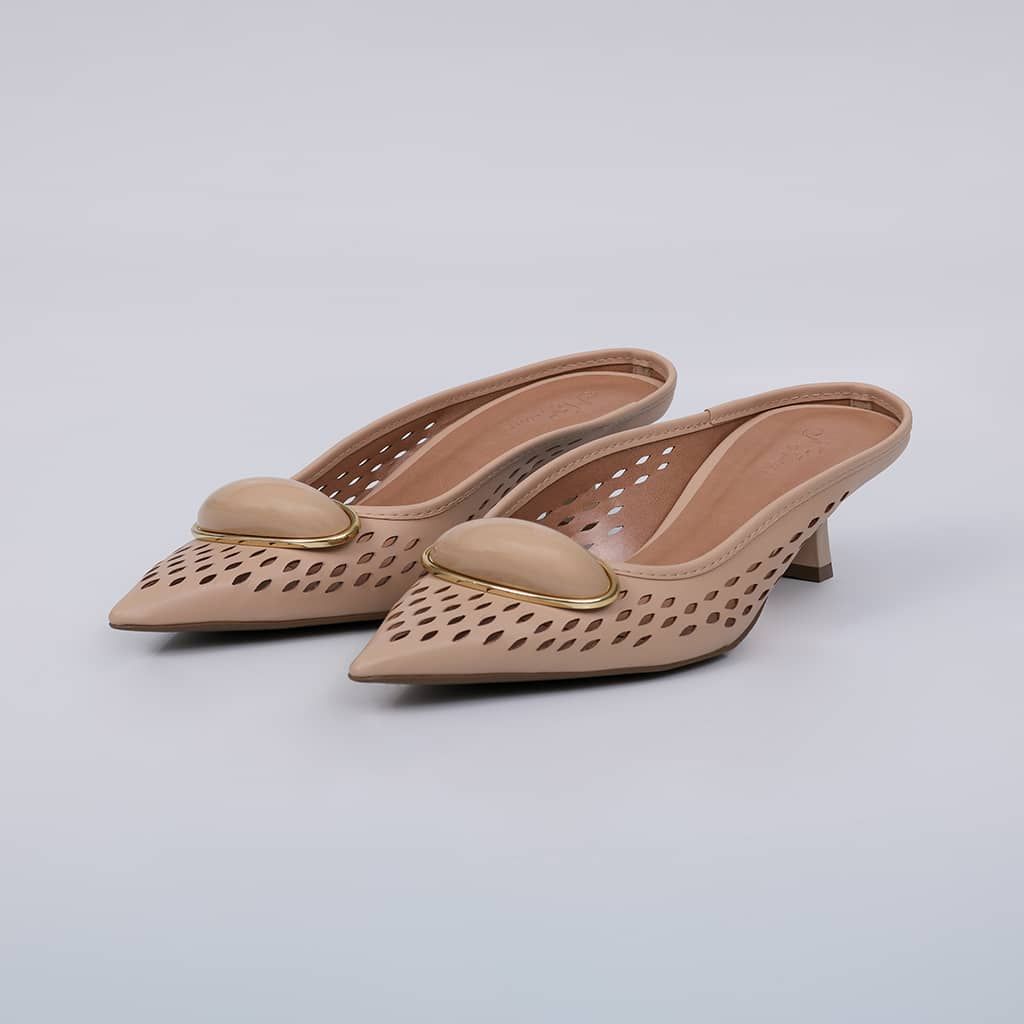 Porto - Cutout Kitten Mule Pump