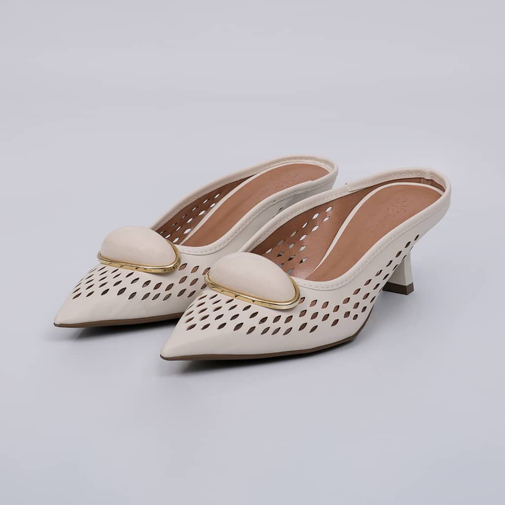 Porto - Cutout Kitten Mule Pump
