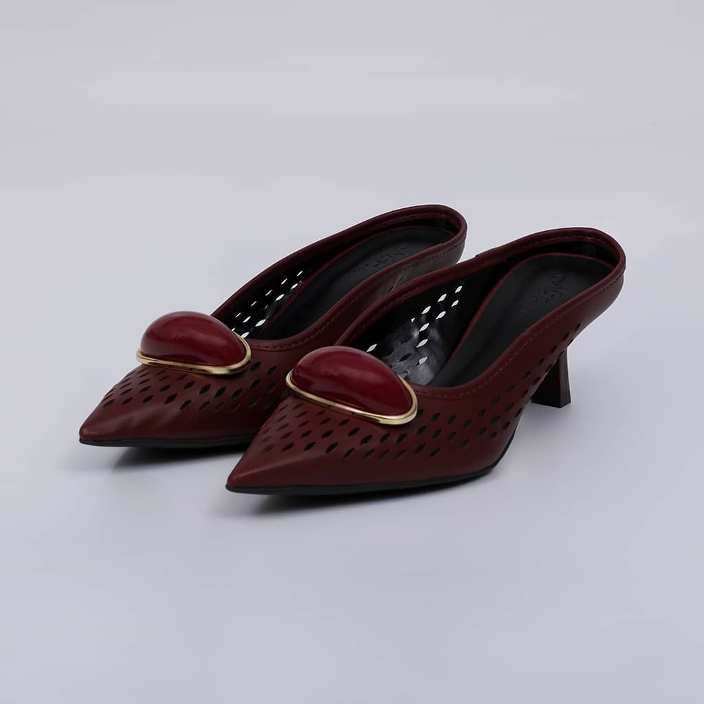 Porto - Cutout Kitten Mule Pump