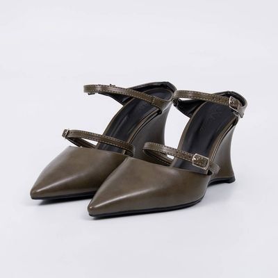 Bruma - Strap Wedge Mule Pump