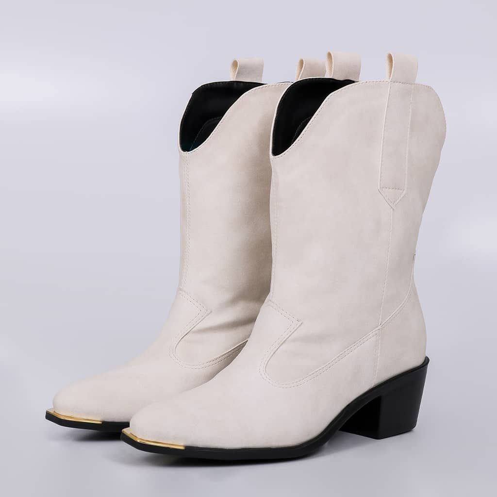 Texas - Suede Western Block Bootie