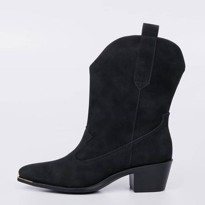 Texas - Suede Western Block Bootie
