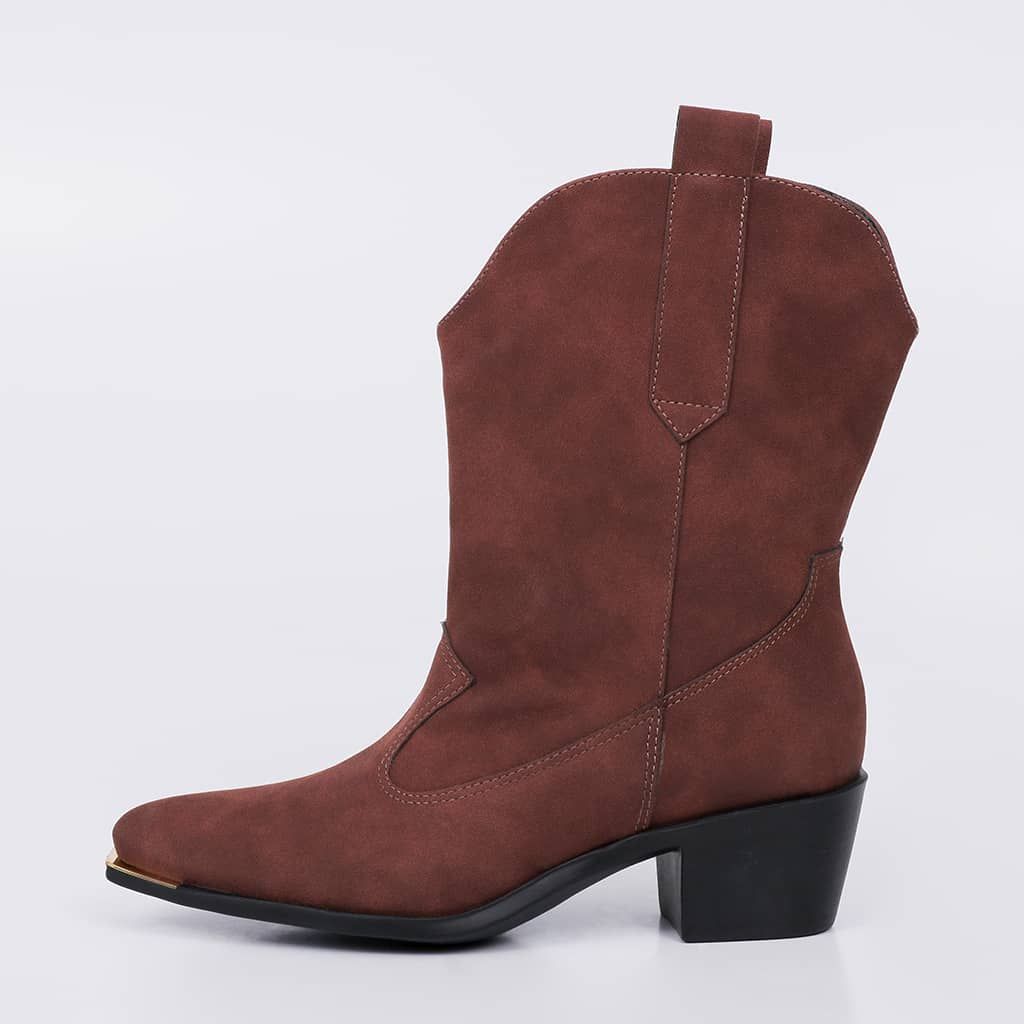 Texas - Suede Western Block Bootie