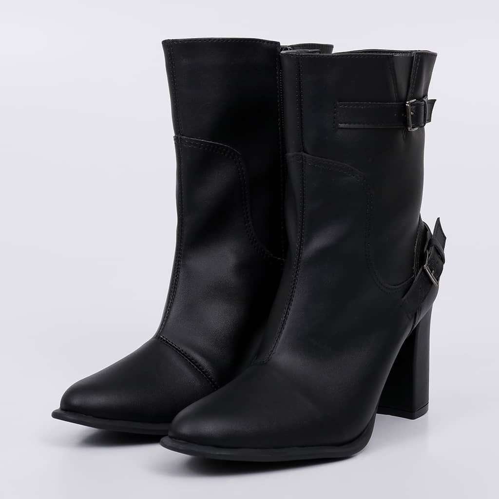 Vegas - Buckle Block Bootie