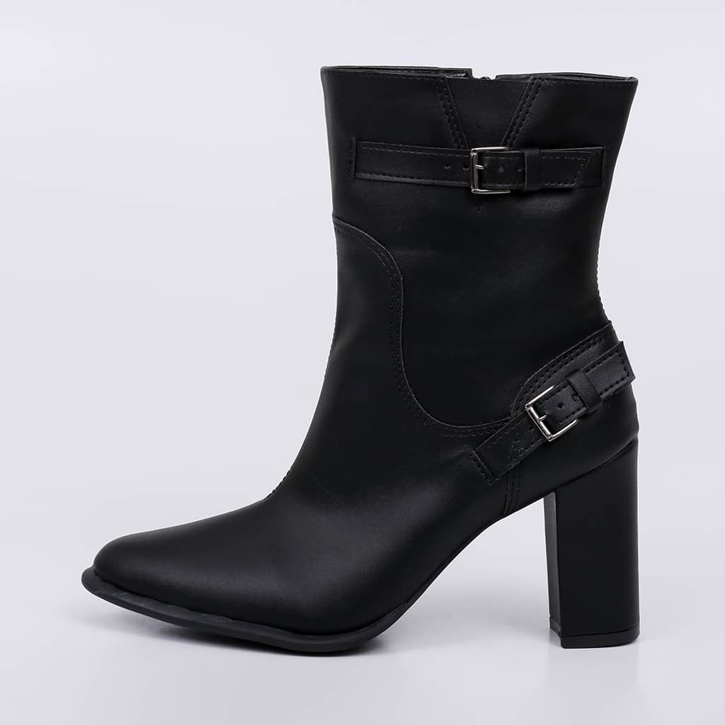 Vegas - Buckle Block Bootie