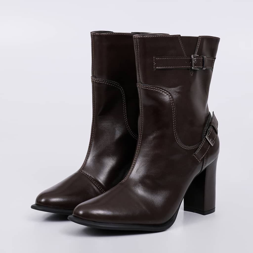 Vegas - Buckle Block Bootie