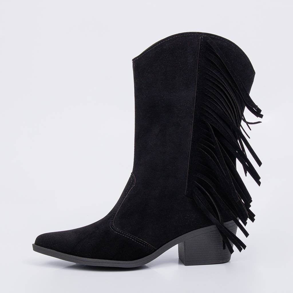 Dallas - Western Fringe Block Bootie