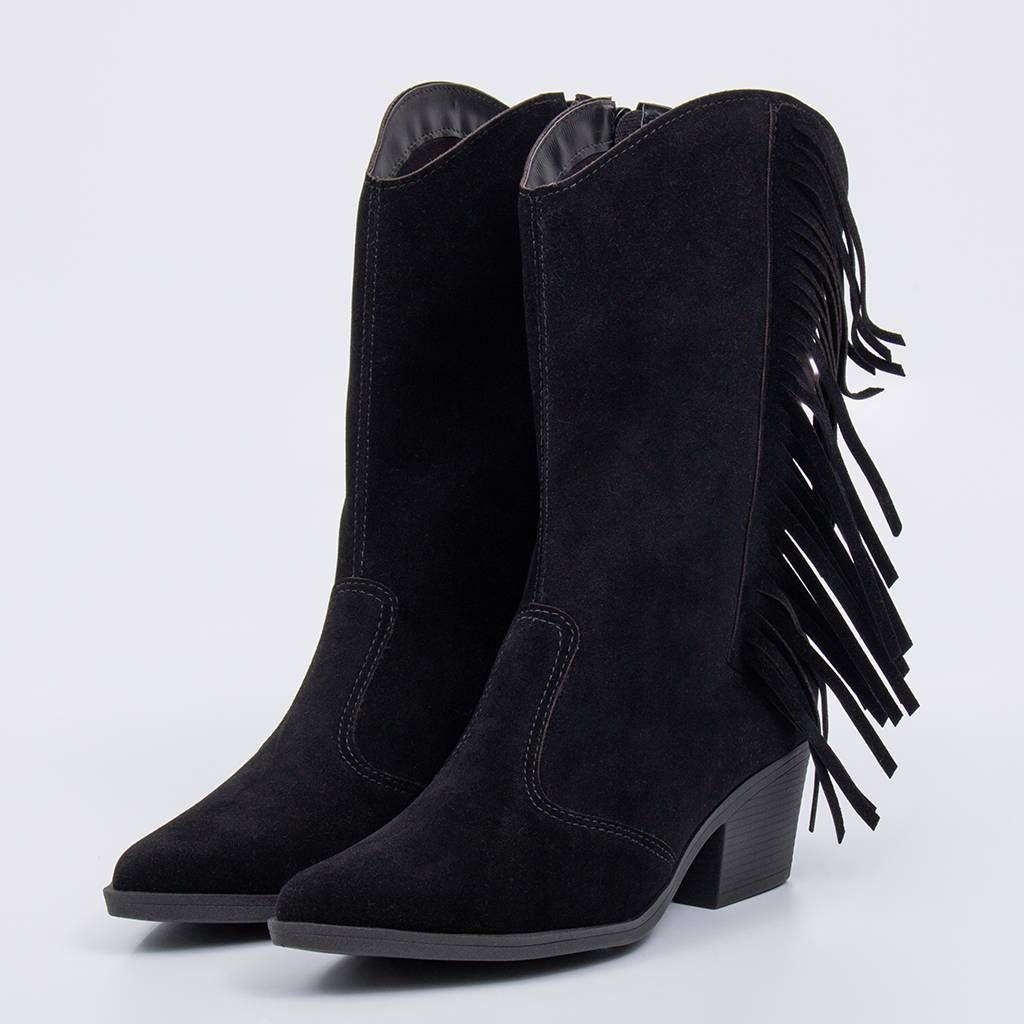 Dallas - Western Fringe Block Bootie