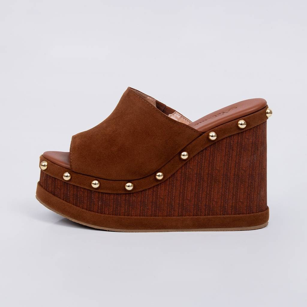 Adrian - Studded Wedge Mule Sandal