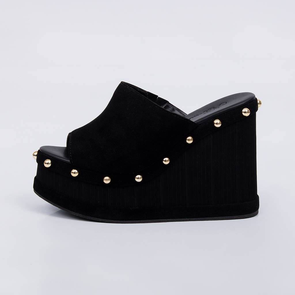 Adrian - Studded Wedge Mule Sandal