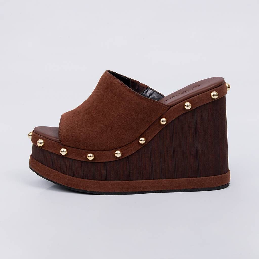 Adrian - Studded Wedge Mule Sandal