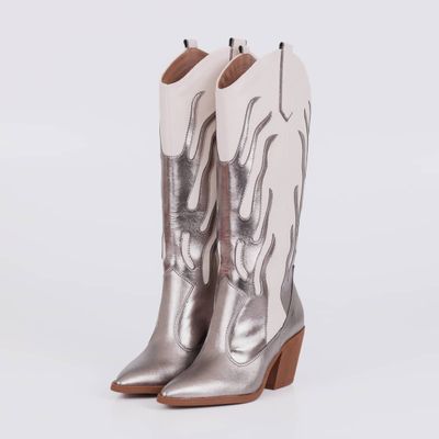 Luna - Flame Western Block Boot Luna - Flame Western Block Boot