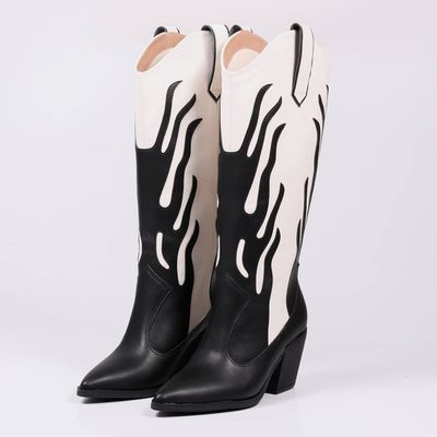 Luna - Flame Western Block Boot